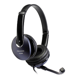 Наушники Microlab K290 полноразмерные с микрофоном черно-синие