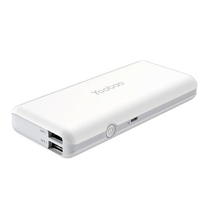 Внешний аккумулятор Yoobao YB-M10 Sakura 10000мАч (2хUSB, ток 2А) серебристый