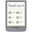 Электронная книга PocketBook 627 Touch Lux 4 с подсветкой серебристая