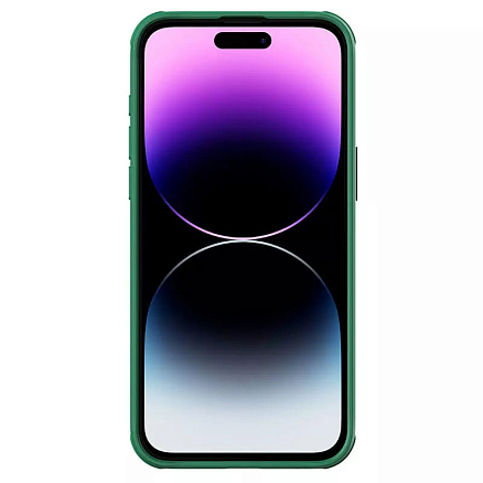 Чехол для iPhone 15 Pro гибридный Nillkin CamShield Pro MagSafe зеленый