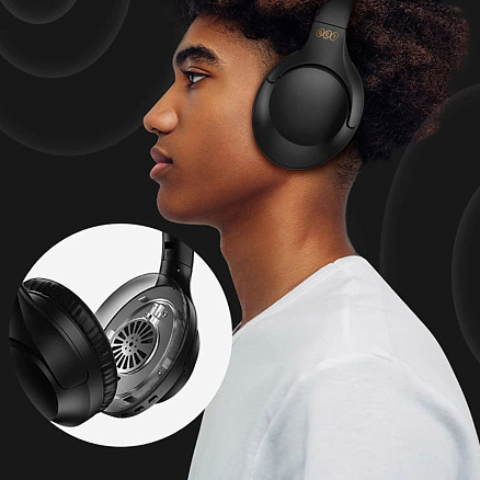 Наушники беспроводные QCY H2 полноразмерные с микрофоном черные