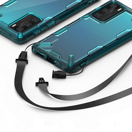 Чехол для Huawei P40 гибридный Ringke Fusion X бирюзовый