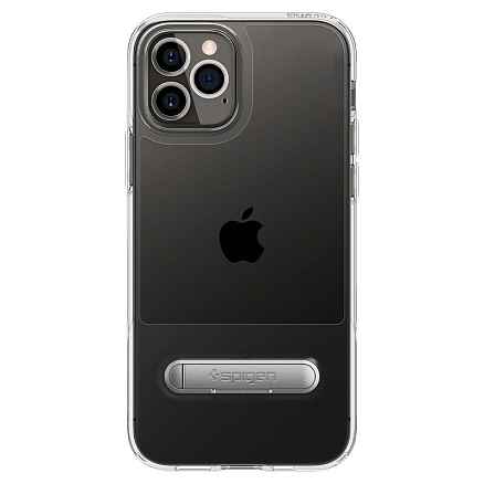 Чехол для iPhone 12 Pro Max гибридный с подставкой Spigen Slim Armor Essential S прозрачный