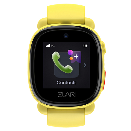 Детские умные часы с видеозвонками, GPS и Wi-Fi трекером Elari KidPhone 4G Lite желтые