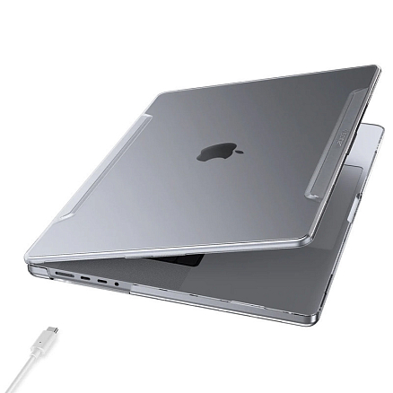 Чехол для Apple MacBook Pro 16 2021 A2485 пластиковый Spigen SGP Thin Fit прозрачный