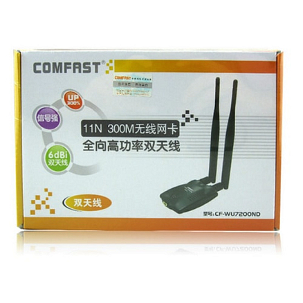 WI-FI USB-адаптер выносной с двойной антенной 300 Мбит/ Comfast CF-WU7200ND
