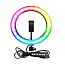 Кольцевая лампа диаметром 26 см с режимом RGB M-J26 черная