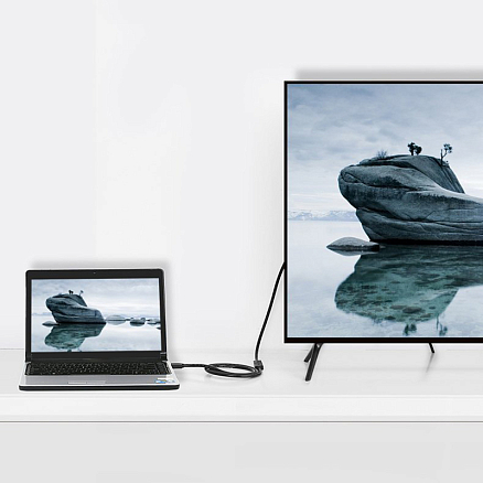 Кабель-удлинитель HDMI - HDMI (папа - мама) длина 1 м версия 2.0 4K 60Hz Ugreen HD107 черный