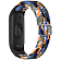 Сменный браслет для Xiaomi Mi Smart Band 3, 4, 5, 6 текстильный Hurtel Fabric Multicolor черный