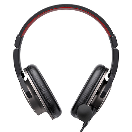 Наушники Havit H2030S полноразмерные с микрофоном черно-красные