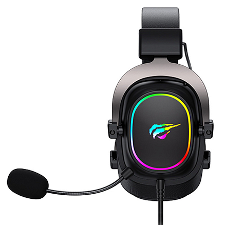 Наушники Havit H2002P полноразмерные с микрофоном и RGB подсветкой игровые черные