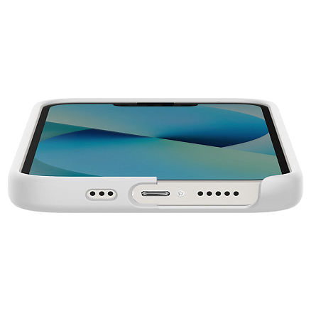 Чехол для iPhone 13 mini силиконовый Spigen Silicone Fit белый