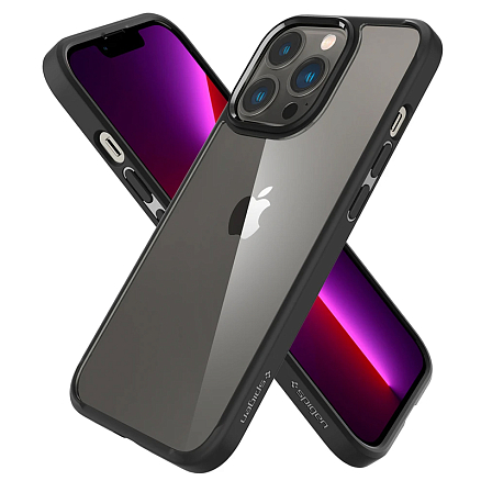 Чехол для iPhone 13 Pro гибридный Spigen SGP Ultra Hybrid прозрачно-черный матовый