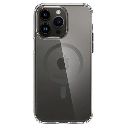 Чехол для iPhone 14 Pro Max гибридный Spigen Ultra Hybrid MagSafe прозрачно-серый