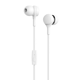 Наушники CKSO CS-205 вакуумные с микрофоном и пультом белые