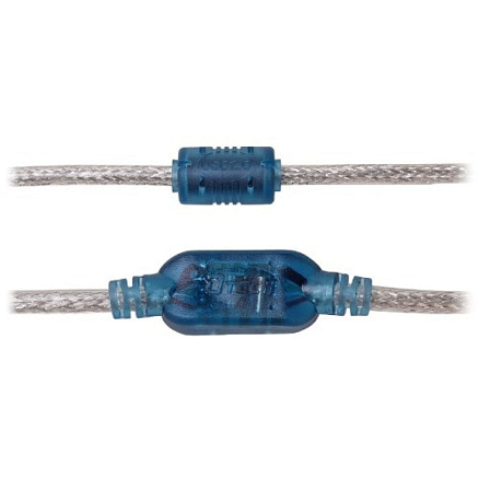 Кабель-удлинитель USB 2.0 (папа - мама) длина 15 м Dtech DT-5027 с питанием и ферритами