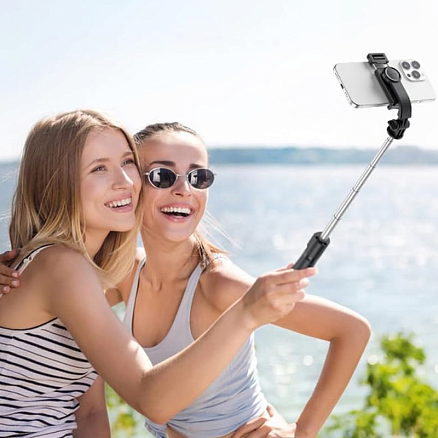 Монопод (палка для селфи) Bluetooth с кнопкой и треногой McDodo SS-7240 черный