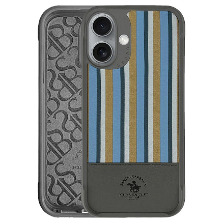 Чехол для iPhone 16 гибридный Santa Barbara Polo & Racquet Club Isaac титаново-серый