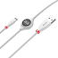 Кабель USB - Lightning для зарядки iPhone 1,2 м 2А с дисплеем Baseus Big Eye Digital белый