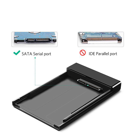 Корпус для внешнего жесткого диска 2.5 дюйма USB 3.0 Ugreen US221 30848 черный