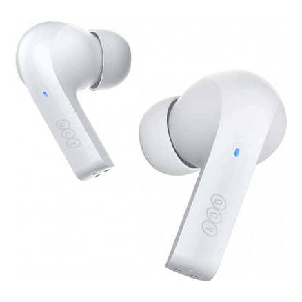 Наушники TWS беспроводные Bluetooth QCY T18 вакуумные с микрофоном белые