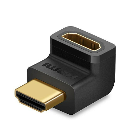 Переходник HDMI-HDMI (HDMI мама - HDMI папа) угловой UGREEN HD112