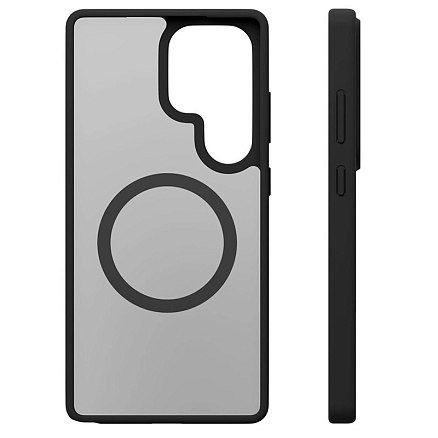 Чехол для Samsung Galaxy S25 Ultra гибридный VLP LITE Haze MagSafe прозрачно-черный