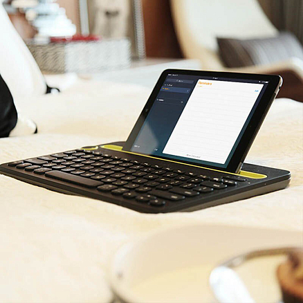 Клавиатура беспроводная Bluetooth для планшетов, смартфонов и ПК Logitech K480 универсальная черная