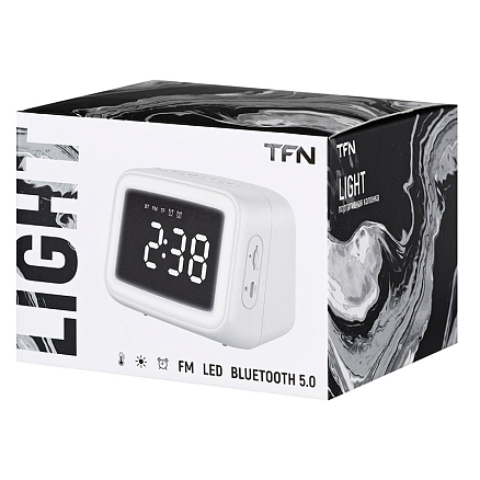 Портативная колонка TFN Light с часами белая