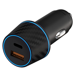 Зарядное устройство автомобильное с USB и Type-C входами 6А 48W Maxvi CCM-MS604PD (быстрая зарядка QC 3.0, PD 3.0) черное