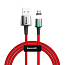 Кабель USB - MicroUSB для зарядки 2 м 1.5А магнитный плетеный Baseus Zinc красный