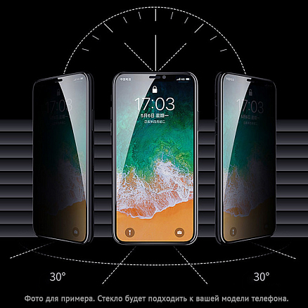 Защитное стекло для iPhone 7 Plus, 8 Plus на весь экран противоударное Remax Privacy с защитой от подглядывания черное