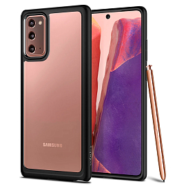 Чехол для Samsung Galaxy Note 20 гибридный Spigen SGP Ultra Hybrid прозрачно-черный матовый