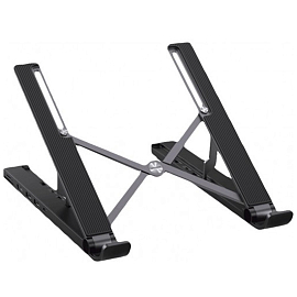 Подставка для ноутбука с переходником Type-C - HDMI 4K 30Hz, 2 х USB 3.0 с картридером SD и MicroSD Ugreen CM359 черная