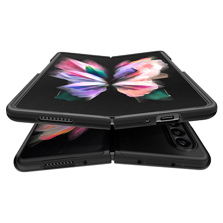 Чехол для Samsung Galaxy Z Fold 3 пластиковый тонкий Spigen Thin Fit черный