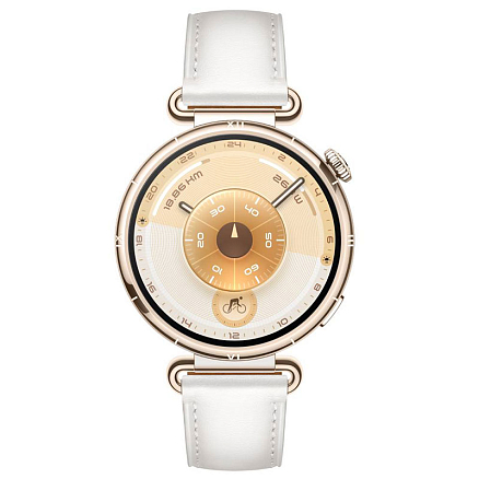 Умные часы Huawei Watch GT 6 41 мм с белым кожаным ремешком золотистые