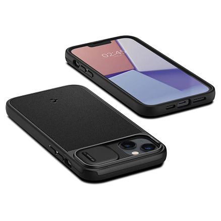 Чехол для iPhone 14 Plus гибридный Spigen Optik Armor MagSafe черный