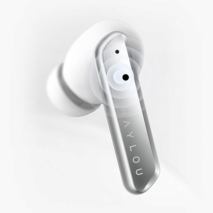 Наушники TWS беспроводные Haylou W1 вакуумные с микрофоном белые