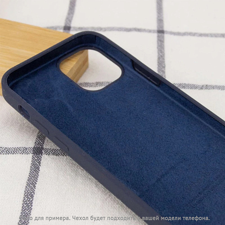 Чехол для Xiaomi Redmi Note 13 4G силиконовый Color Soft Touch темно-синий