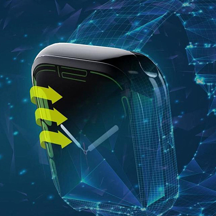 Защитное стекло для Apple Watch 7 41 мм на экран противоударное WhiteStone Dome Glass c УФ-лампой прозрачное 2 шт.