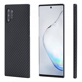 Чехол для Samsung Galaxy Note 10+ кевларовый тонкий Pitaka MagEZ черно-серый