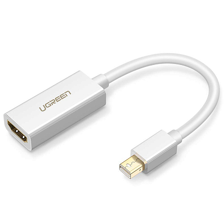 Переходник Mini DisplayPort - HDMI (папа - мама) длина 18,5 см 4K Ugreen MD112 белый