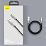 Кабель USB - Lightning для зарядки iPhone 2 м 2.4А плетеный Baseus Cafule Metal Data черный
