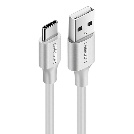 Кабель Type-C - USB длина 2 м 3A Ugreen US287-60123 (быстрая зарядка QC 3.0) белый