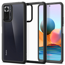 Чехол для Xiaomi Redmi Note 10 Pro гибридный Spigen SGP Ultra Hybrid прозрачно-черный