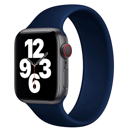 Ремешок-браслет для Apple Watch 42 и 44 мм силиконовый Nova Silicone темно-синий