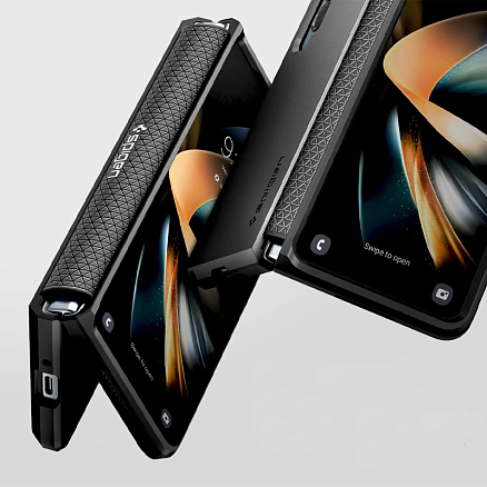 Чехол для Samsung Galaxy Z Fold 4 гибридный Spigen Tough Armor черный