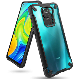 Чехол для Xiaomi Redmi Note 9 гибридный Ringke Fusion X черный