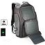 Рюкзак Kingsons Solar Upgraded с отделением для ноутбука до 15,6 дюйма и USB зарядкой на солнечной батарее черный