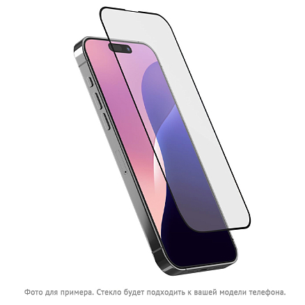 Защитное стекло для iPhone 16 Pro на весь экран противоударное Rocket Air Cover 2.5D 0,3 мм черное